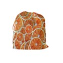 Oranges Background Texture Pattern Drawstring Pouch (Large) View2