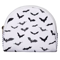 Bats Pattern Horseshoe Style Canvas Pouch by Sobalvarro