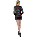 Artskop Kaleidoscope Pattern Long Sleeve Satin Shirt View2