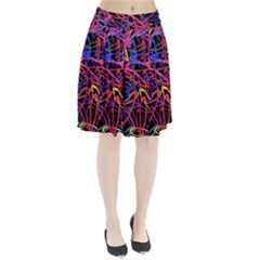 Abstrait Neon Colors Pleated Skirt