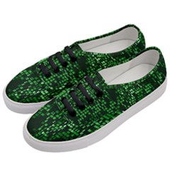 Abstract Plaid Green Women s Classic Low Top Sneakers by HermanTelo
