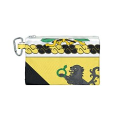 Coat Of Arms Of United States Army 124th Cavalry Regiment Canvas Cosmetic Bag (small) by abbeyz71