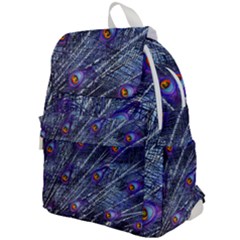 Peacock Feathers Color Plumage Blue Top Flap Backpack by Sapixe