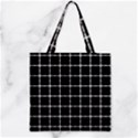 Pattern Carreaux Blanc/Noir Zipper Grocery Tote Bag View1