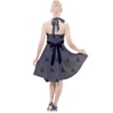 Gadsden Flag Don t tread on me black and gray snake and metal gothic crosses Halter Party Swing Dress  View2