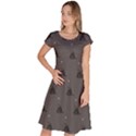 Gadsden Flag Don t tread on me black and gray snake and metal gothic crosses Classic Short Sleeve Dress View1