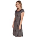 Gadsden Flag Don t tread on me black and gray snake and metal gothic crosses Classic Short Sleeve Dress View2