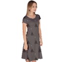 Gadsden Flag Don t tread on me black and gray snake and metal gothic crosses Classic Short Sleeve Dress View3