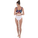 Dégradé Bleu foncé/Rouge Bandaged Up Bikini Top View2