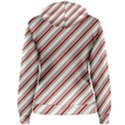 White Candy Cane Pattern with Red and Thin Green Festive Christmas Stripes Women s Pullover Hoodie View2