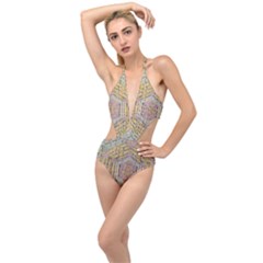 Temple Of Wood With A Touch Of Japan Plunging Cut Out Swimsuit