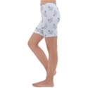 Messy Life Phrase Motif Typographic Pattern Kids  Lightweight Velour Capri Yoga Leggings View2
