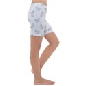 Messy Life Phrase Motif Typographic Pattern Kids  Lightweight Velour Capri Yoga Leggings View3