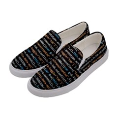 Close Up Code Coding Computer Women s Canvas Slip Ons by Amaryn4rt