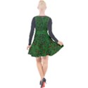 Pepe The Frog perfect a-ok handsign Pattern Praise KEK Kekistan Smug Smile Meme green background Plunge Pinafore Velour Dress View2