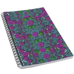 The Most Beautiful Flower Forest On Earth 5 5  X 8 5  Notebook by pepitasart