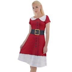 Red Christmas Elf Funny Realistic Costume Classic Short Sleeve Dress by snek