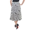 Entwine Fractals Rings Thorns Blow Midi Mermaid Skirt View2