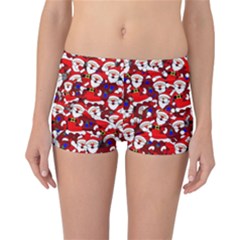Nicholas Santa Christmas Pattern Reversible Boyleg Bikini Bottoms
