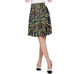 Explosion Abstract Pattern A-line Skirt