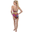 Bokeh Color Light Points Pattern Plunging Cut Out Swimsuit View2