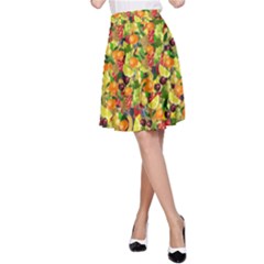 Background Pattern Structure Fruit A-line Skirt