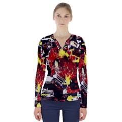 Talk At 7 Eleven 1 1 V-neck Long Sleeve Top