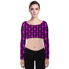 Ab 92 Velvet Long Sleeve Crop Top