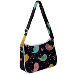 Birds Cute Pattern Background Zip Up Shoulder Bag