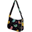 Birds Cute Pattern Background Zip Up Shoulder Bag View2