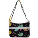 Birds Cute Pattern Background Zip Up Shoulder Bag View3