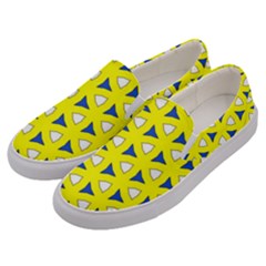 Pattern Yellow Pattern Texture Seamless Modern Colorful Repeat Men s Canvas Slip Ons
