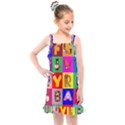 Alphabet Pattern Kids  Overall Dress View1