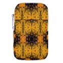 Pattern Wallpaper Background Yellow Amber Black Waist Pouch (Large) View1