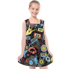 Music Pattern Kids  Cross Back Dress