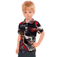 Confederate Flag Usa America United States Csa Civil War Rebel Dixie Military Poster Skull Kids  Polo Tee