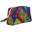 Abstract Colored Grunge Pattern Wristlet Pouch Bag (Large) View1