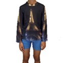 Tour Eiffel Paris Nuit Kids  Long Sleeve Swimwear View1