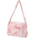 PINK MARBLE PRINT Front Pocket Crossbody Bag View1