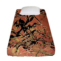 Floral Grungy Style Artwork Fitted Sheet (single Size) by dflcprintsclothing