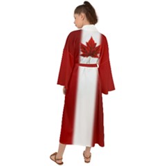 Canada Flag Dresses Maxi Kimono