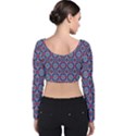 +90 Velvet Long Sleeve Crop Top View2