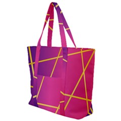 Golden Lines Zip Up Canvas Bag by designsbymallika