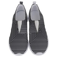 Maze Design Black White Background No Lace Lightweight Shoes by HermanTelo