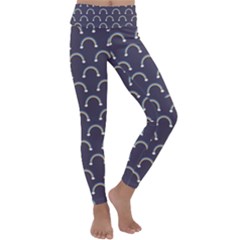 Pattern Arc En Ciel/nuages Kids  Lightweight Velour Classic Yoga Leggings