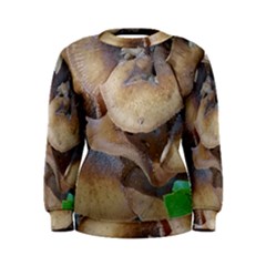 Close Up Mushroom Abstract Women s Sweatshirt by Fractalsandkaleidoscopes