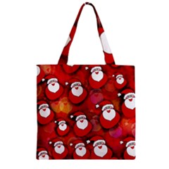 Santa Clause Zipper Grocery Tote Bag by HermanTelo