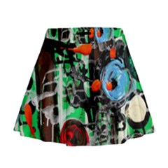 Dots And Stripes 1 1 Mini Flare Skirt