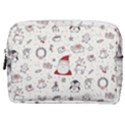 Cute Christmas Doodles Seamless Pattern Make Up Pouch (Medium) View1