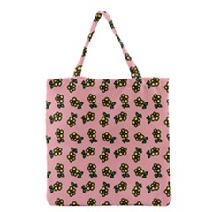 Daisy Pink Grocery Tote Bag by snowwhitegirl